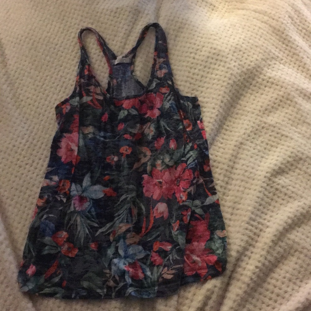 Floral racerback tank top